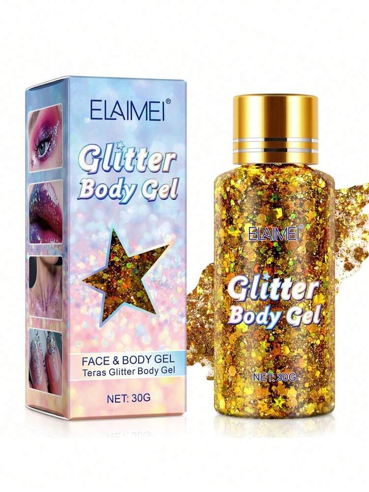 Crema de brillo cosmética, gelatina de brillo, productos de maquillaje corporal para fiesta de carnaval, actuación nocturna de club, decoración de cabello, uñas y pintura corporal - Multicolor - Añade 11