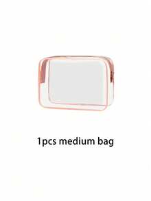 4 件套时尚简约男女通用洗漱包，防水透明化妆包，容量 1 夸脱，适合旅行，男女皆宜，可携带登机，可赠送 1/2/3 件。 - 粉色 - 查看 27