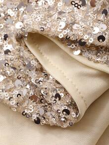 DAZY Women's Sequin Embellished Bodycon Mini Skirt, Suitable For Party Carnival - Gold - View 7