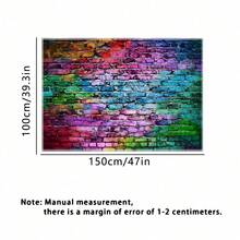 2D霓虹彩色背景横幅，仿砖墙设计多色霓虹背景，非常适合派对、拍照亭、婚礼、生日装饰 - 彩色 - 查看 8