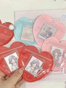 20pcs-Heart Shaped Red Ang Pink Heart Shaped Bag, Resealable Bag, Cute Mini Bag, Valentine's Day Trinket Bag, Clear Resealable Bag, Cute Snack Bag, Business Wedding Birthday Holiday Party Supplies, Valentine's Day Decoration, Valentine's Day Gift Bag,Easter Gift Bag, Mother's Day Decoration, Mother's Day Gift, Mother's Day Gift Bag - Red + Pink - View 4