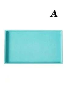 Velvet Jewelry Tray, Large Capacity Jewelry Organizer With Separate Compartments, Stackable Jewelry Display Stand For Earrings, Necklaces, Bracelets, Rings, Hair Clips, Hairbands, Etc. - Blue - View 33