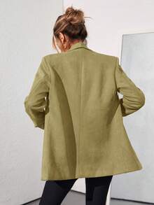 Aveloria Modichic Solid Color Fashionable Commuting OL Office Lady Design Suit Blazer  - Yellow - View 2