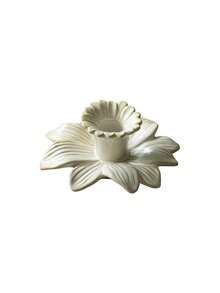 Madebyblanc 1 chiếc chân nến gốm hình hoa sen, chân nến hình hoa sen, dùng để bàn làm việc, bàn cà phê, trang trí bữa tối lãng mạn, vật trang trí sang trọng, dụng cụ xông hương, thích hợp cho các bữa tiệc lễ hội. - Nhiều màu - Xem 6