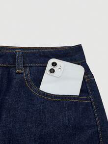 Maija Women's Raw Denim Suit: Short-Sleeved Shirt + A-Line Skirt;Women's Two-Piece Set,Casual Suit,Spring Break Outfits