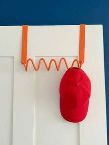 Joivida 1个免打孔壁挂挂钩 | 创意波浪形设计壁挂挂钩，免钻孔安装，可悬挂于门、衣柜门、床架上 - 优雅北欧风格衣帽架，流畅弧形，适用于家居收纳、酒店装饰和时尚店铺展示，简约美学风格，情人节礼物，斋月情人节礼物 | 免打孔壁挂挂钩 - 彩色 - 查看 2