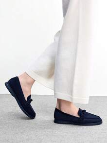 CUCCOO BIZCHIC Women's Casual Versatile Commuting Simple Twist Flats Valentine's Day - Blue - View 3