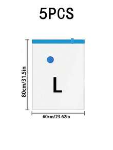 真空压缩拉链收纳袋，节省空间的行李袋，旅行压缩袋，可折叠衣物收纳袋，衣物分类收纳袋，适用于衣物、床上用品、衣柜等 - 节省 80% 的空间，防潮收纳袋。 - 彩色 - 查看 13