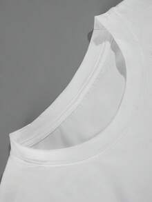 STEELVANCE 男士趣味猫鲨印花短袖圆领T恤，休闲百搭，适合度假、用餐、约会等场合，简约百搭的设计，自用或送礼皆宜。 - 白色 - 查看 5