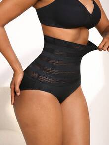 NudeFit 女士高腰高弹显瘦裤 - 黑色 - 查看 1