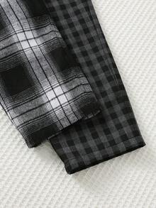 Cozy Pixies 4pcs/Set Young Boy Cartoon Penguin Pattern Knit Soft Crew Neck Long Sleeve Pullover Top & Plaid Pants Kids Loungewear Cute Pjs For Kids Kids Sleepwear Boy Pajama Sets Kids Clothes Set - Multicolor - View 8