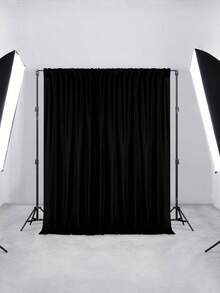 5英尺 x 7英尺/8英尺/10英尺 无褶皱涤纶摄影背景布，适用于派对、婚礼、生日和其他场合 - 黑色 - 查看 8