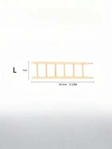 1PC Wooden Ladder Design Bird Toy - Interactive Climbing & Chew Toy For Small Birds (Parakeet/Finch) - Yellow - View 7