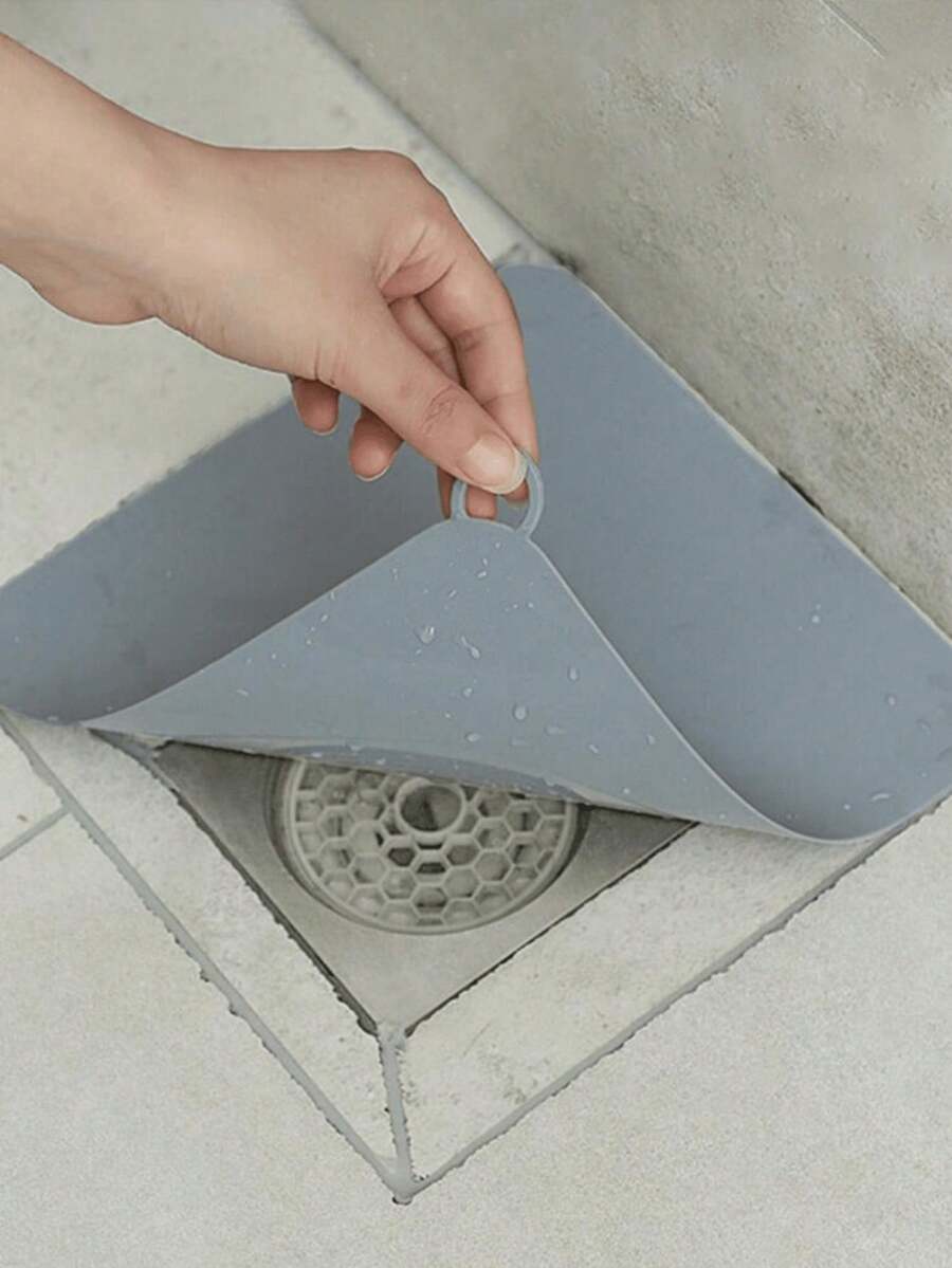 1 件装硅胶地漏除臭盖，浴室防臭防虫密封垫，家用地漏塞，硅胶地漏塞，家居必备用品，浴室秋季装饰必备配件，返校季浴室装饰 - 灰色 - 查看 1