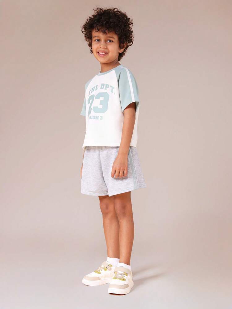 Raglan T-Shirt And Shorts Set