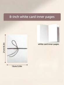 1 件装创意手风琴折叠式 DIY 相册剪贴簿空白页白色仿皮封面便携式纪念册，适用于情人节、爱情告白、周年纪念、圣诞节、生日派对礼物，手工工艺品，美观纪念品，现正流行 - 白色 - 查看 8
