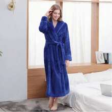 SHEIN Basic living 超柔软珊瑚绒浴袍 - 速干、不掉毛、透气 | 男女皆宜 | 时尚设计 | 秋冬情侣睡衣 - 彩色 - 查看 38