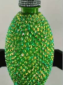 2000pcs 3-6mm Fluorescent Green Flat Resin Rhinestones, Round Jelly Gemstones For Making Accessories Shoes, Clothes, Cosmetics, Bags, Decoration - Fluorescent green - View 2