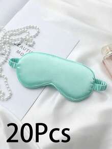 每包20只，颜色包括黑色、香槟色、灰色、粉色、绿色、蓝色和深绿色。采用双面透气丝滑面料，并带有香味，有效缓解眼部疲劳。非常适合女孩午睡时佩戴，轻柔呵护，不会过紧。 - 彩色 - 查看 22