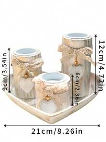 SHEIN Basic living 3 Sets Wooden Tealight Candle Holders, Home Table Decor For Wedding, Birthday, Valentine'S & Christmas,Fall Decor,Christmas Decorations Boys Backpack, Halloween, Backpack School. Clear Backpack, School, Halloween Costume. - Multicolor - View 6