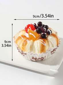 1Pc Creative 3d Simulation Cake Refrigerator Magnet Pu Spring-Rebound Bread Food Magnetic Sticker Decorative Ornament - Multicolor - View 6