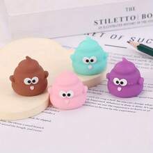 Bộ 2/4 hộp đựng bút và bút bi bằng silicon hình phân ngộ nghĩnh - Phụ kiện bàn làm việc vui nhộn và sáng tạo cho văn phòng, trường học hoặc phần thưởng học tập, màu nâu với thiết kế khuôn mặt ngộ nghĩnh, đồ dùng văn phòng dễ thương. - Máy mài bút chì - Xem 11