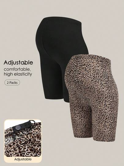 Modmama Maternity Casual Adjustable Waist Cropped Leggings