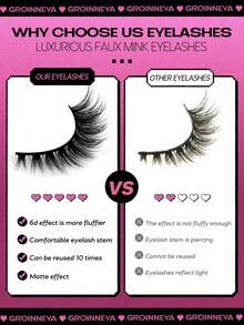 1pc Cat Eye Fox Eye Lashes Natural Silk False Eyelashes Soft Handmade Reusable Mink Lashes Extension Makeup Tools For Daily Party Eye Makeup Cosmetics - Black - View 5