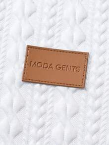 EGENSIO Men's Textured Contrast Trim Crew Neck Short Sleeve Ribbed T-Shirt - White - View 6