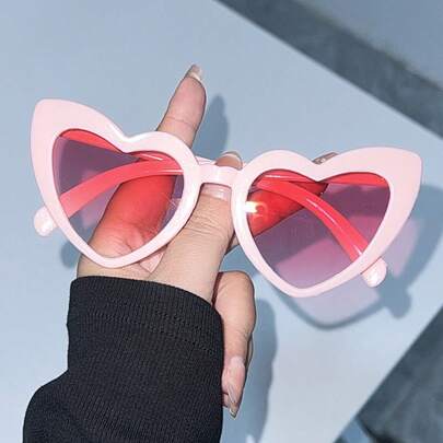 10pcs Cute And Interesting Heart-Shaped Decorative Party Glasses For Both Men And Women, Suitable For Wedding Parties, Dance Parties, Etc., In White Color,Christmas