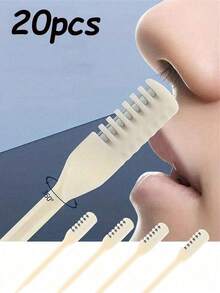 1/5/10/20 Sets Nose & Ear Hair Trimmer, Easy Cleaning, Dual Use For Nose/Ear Hair Removal, 360 Degree Rotating Design, Unisex - White - View 2