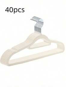 5/10/40个装家用成人褶皱布衣架，防滑设计，防止肩部堆积，适用于衣柜收纳，节省空间，可轻松悬挂弧度较大的衣物。衣物支撑衣架，是服装店的理想之选。可用于整理衣物、西装、衬衫、领带、女式衬衫、裙子和裤子。 - 彩色 - 查看 14