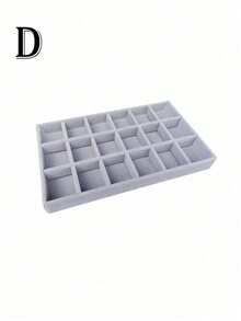 Fashion Ring Box Stud Earrings Ornament Storage Box Without Lid Dust, Simple Jewelry Display Storage Tray For Home, Gift For Valentine's Day - Grey - View 19