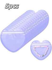 40pcs-Heart Shaped Purple Heart Shaped Bag, Resealable Bag, Cute Mini Bag, Valentine's Day Trinket Bag, Clear Resealable Bag, Cute Snack Bag, Business Wedding Birthday Holiday Party Supplies, Valentine's Day Decoration, Valentine's Day Gift Bag,Easter Gift Bag, Mother's Day Decoration, Mother's Day Gift, Mother's Day Gift Bag - Purple - View 8