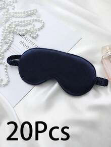 每包20只，颜色包括黑色、香槟色、灰色、粉色、绿色、蓝色和深绿色。采用双面透气丝滑面料，并带有香味，有效缓解眼部疲劳。非常适合女孩午睡时佩戴，轻柔呵护，不会过紧。 - 彩色 - 查看 20