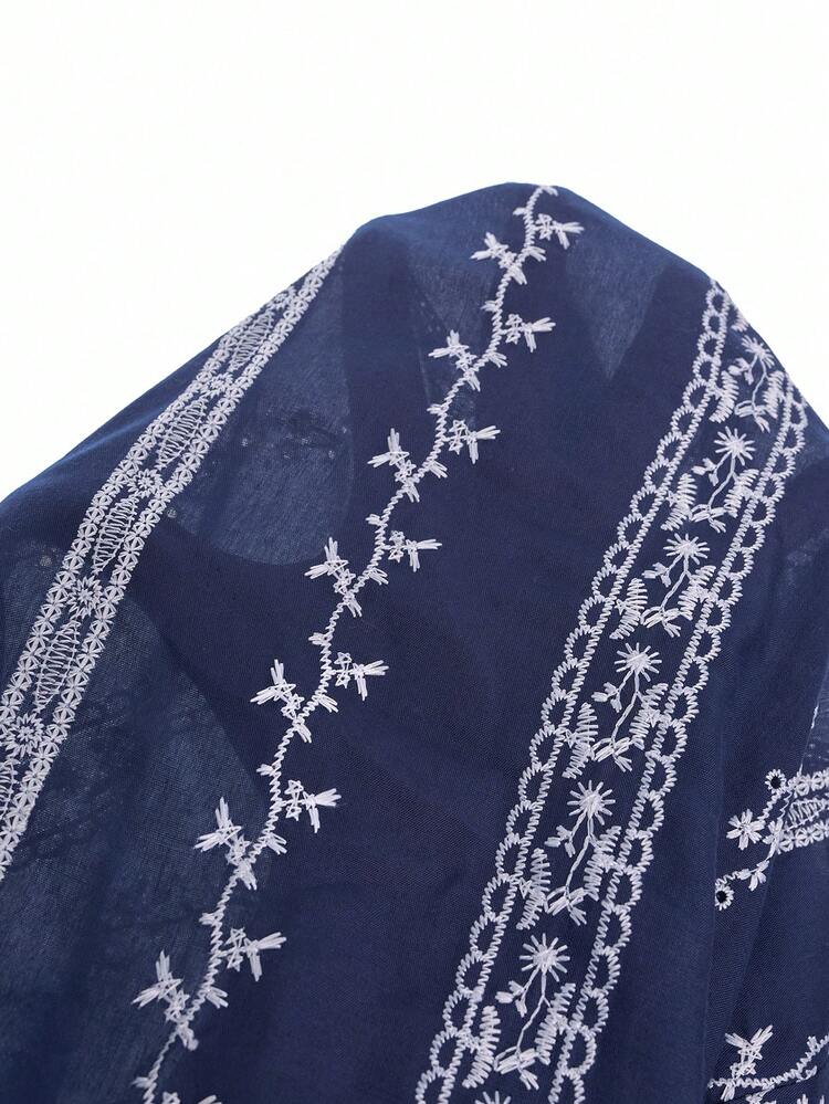 Plus Size Floral Embroidery Off-Shoulder Casual Vacation Dress/Summer/Spring Boho Dress Plus Size Dress  Elegant Dress Women  Floral Dress