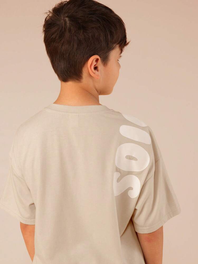 레터링 프린트가 있는 오버사이즈 그래픽 티셔츠