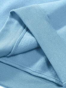 PAVTROS Manfinity Streetrush 男士保暖连帽衫，街头风流行款，INS 同款交叉植绒连帽衫，适合户外音乐节、夜店、酒吧等场合，可作为男友/老公礼物、周年纪念礼物，街头服饰，保暖，圣诞节、秋季皆宜，长袖上衣 - 藍色 - 查看 5