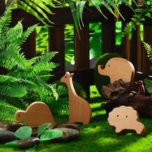 1pc Solid Wood Animal Drawer Pulls, Modern Woodland Animal Wooden Cabinet Knobs,Furniture, Dresser, Wardrobe – Natural Beech Finish - Multicolor - View 4