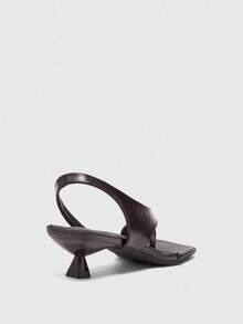 CUCCOO BIZCHIC Sandalias de tacón para mujer - Marrón Café Oscuro - Ver 9
