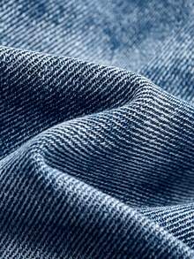 Maija 大码女式夏季休闲日常通勤百搭短款牛仔裙 - 中等水洗藍 - 查看 9