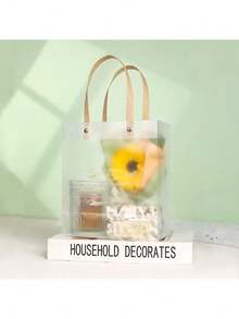 PVC透明手提袋，PP塑料磨砂礼品袋，礼品包装袋，婚礼糖果礼品袋 - 無色 - 查看 11