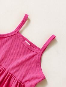 SHEIN 3件套女婴吊带连衣裙套装，适合夏季度假和派对穿着 - 彩色 - 查看 7