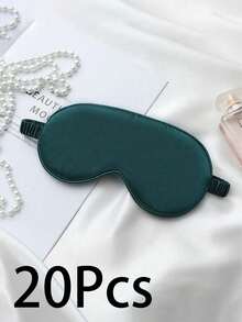 每包20只，颜色包括黑色、香槟色、灰色、粉色、绿色、蓝色和深绿色。采用双面透气丝滑面料，并带有香味，有效缓解眼部疲劳。非常适合女孩午睡时佩戴，轻柔呵护，不会过紧。 - 彩色 - 查看 14