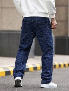 Manfinity Homme Men's Casual Fashion Street Daily Commute Straight Leg Jeans