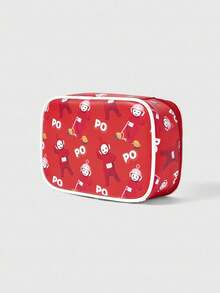 Teletubbies X ROMWE Teletubbies & ROMWE Joint Teletubbies Printed Portable Storage Cosmetic Bag - bright red - View 3