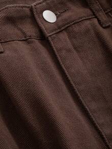 DAZY Slant Pocket Jeans - Coffee Brown - View 6