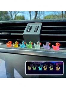 50/100只发光小鸭子迷你树脂鸭子，黑暗中会发光，可用于史莱姆、娃娃屋、花园装饰（多种颜色） - 彩色 - 查看 8