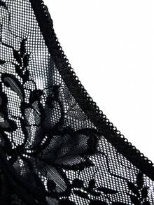 WENEZON Men's Lace Patchwork Sexy Sheer Briefs - Black - View 4