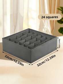 1/2/3/4件套大容量节省空间可折叠便携式分隔收纳抽屉整理篮和盒子，是收纳衣物、配饰、袜子、围巾、服饰、卧室和家居用品的理想之选，也是衣柜整理的完美方案。家居装饰收纳必备单品。 - 灰色 - 查看 25